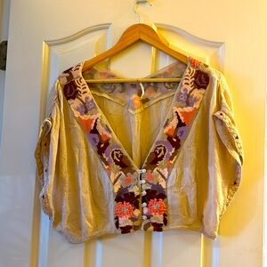 Free people embroidered top